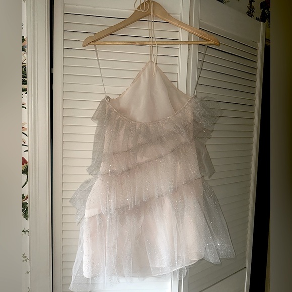 Super fun and cute dress from The Bar! Love the neckline, sparkles, and ruffles! - Picture 3 of 4